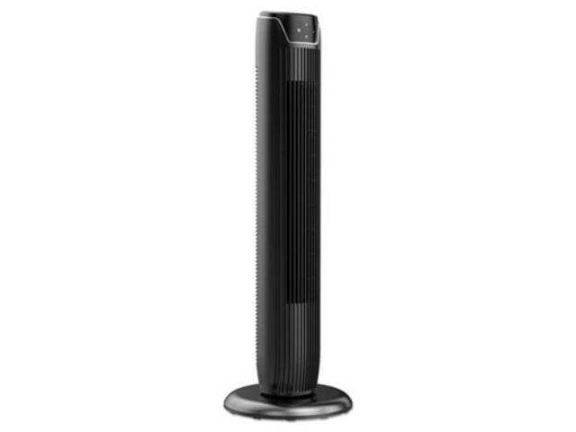 Alera 36' 3-Speed Oscillating Tower Fan with Remote Control Plastic Black FAN363