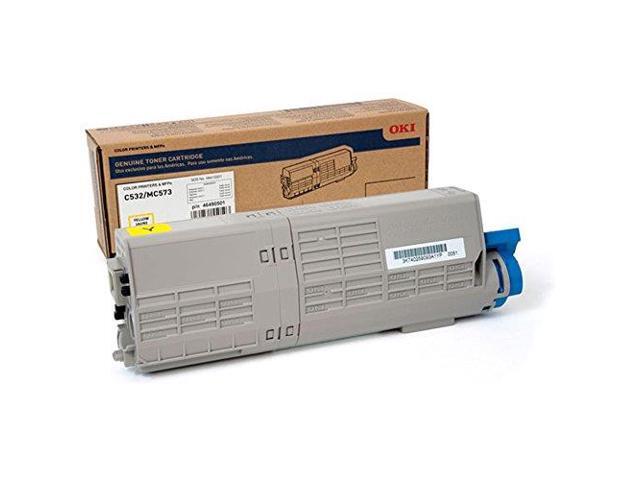 Yellow Toner Cartridge for Okidata 46490501 C532DN, MC573DN, Genuine Okidata Brand
