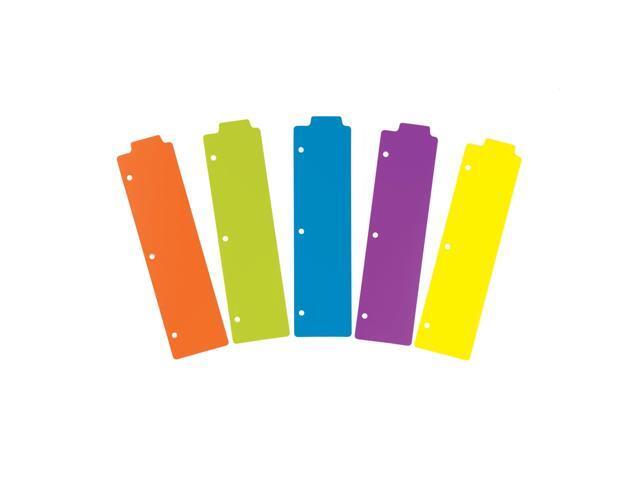 Avery - Snap-In Plastic Bookmark Dividers with White Labels, Set of 5 - Assorted Colors - image 2