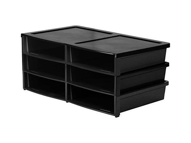 Quick Stack Literature Sorter, 6 Compartments, Black