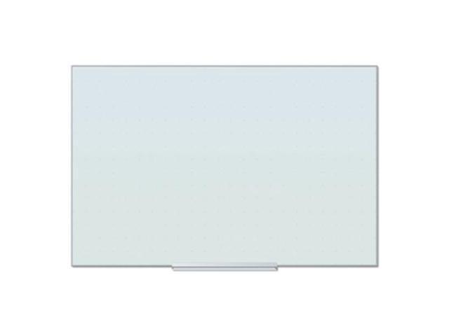 Floating Glass Ghost Grid Dry Erase Board, 36 x 24 Inches, White Frosted Surface, Frameless UBR2798U0001