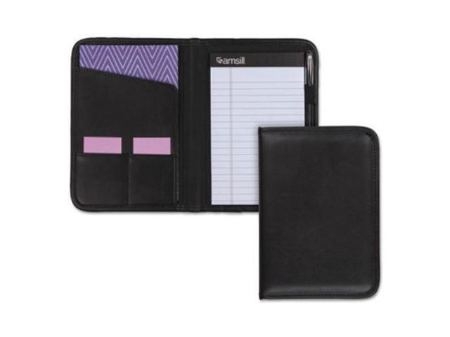 Samsill Professional Padfolio 3/4w x 9 1/4h Open Style Black 70811
