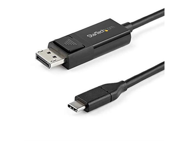 StarTech. com 6.6 ft. (2 m) USB C to DisplayPort 1.2 Cable - Bidirectional - 4K 60Hz - Thunderbolt 3 - USB Type C Adapter Cable (CDP2DP2MBD)