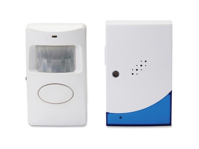 Tatco PIR Chime w/ Receiver Wireless 20ft Det RNG Batt Reg'd WE/BE 57930