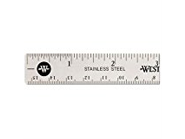 Westcott Stainless Steel Office Ruler With Non Slip Cork Base 6' 10414