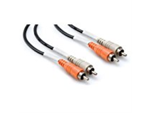 Hosa CRA-202 Standard Nickel-Plated Dual RCA Male to RCA Male Connectors