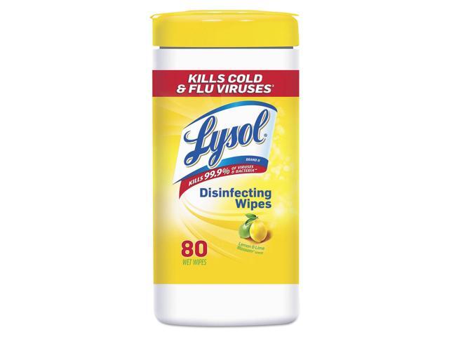 LYSOL Brand Disinfecting Wipes Crisp Linen Scent 7 x 8 80/Canister 6 Canister/Carton 89346CT