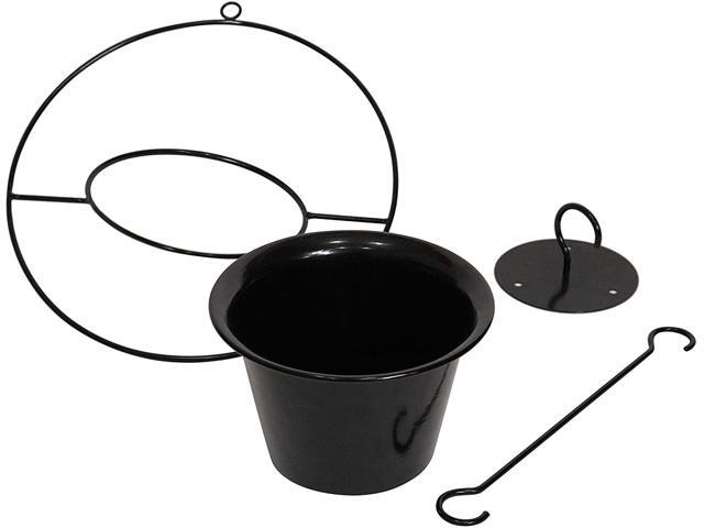 Hanging Ceiling Metal 6' Home Garden Flower Plant Pot Holder Stand Black