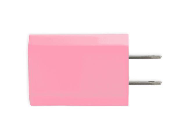 Universal AC-DC USB Port 5V 1A Home Wall Charger Power Adapter Converter - Pink