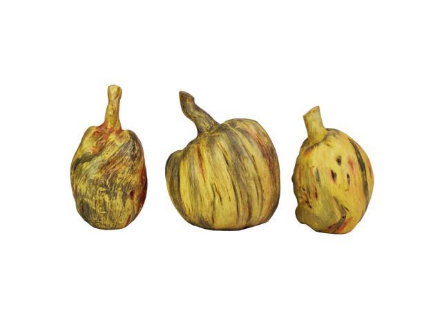 Mini Pumpkin Decorations 3 Set Porcelain Thanksgiving Autumn Tabletop Home Decor