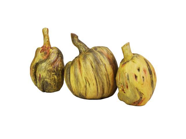 Mini Pumpkin Decorations 3 Set Porcelain Thanksgiving Autumn Tabletop Home Decor