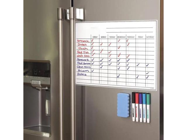 Magnetic Dry Erase Board For Kids Chores Whiteboard Weekly Chore Chart 17X12''