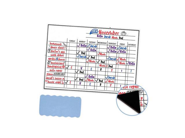 Magnetic Dry Erase Board For Kids Chores Whiteboard Weekly Chore Chart 17X12''
