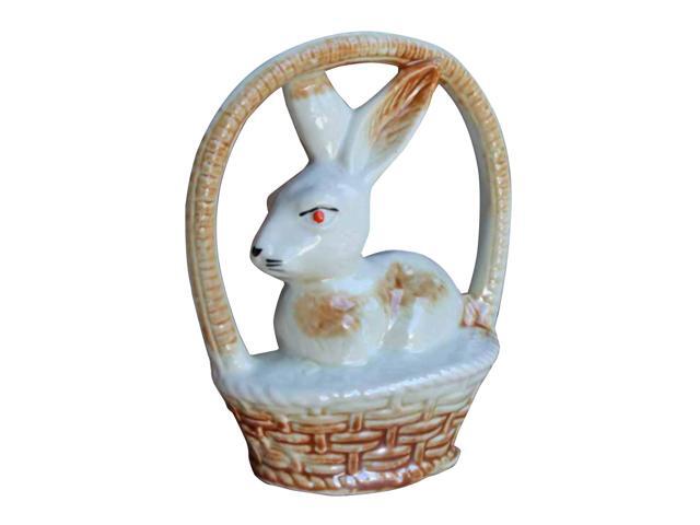 Porcelain Figure Figurine Glossy Finish Decorative Collectable 6.25 High - Bunny