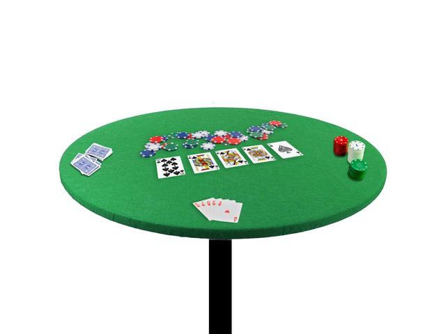 Poker Card Games Green Felt Fitted Round Cloth Cover Fits to 36' to 42' Table