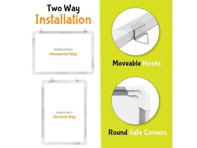 Dry Erase Board for Wall, 15'x12' Hanging Whiteboard with Double-Sided Lap Board