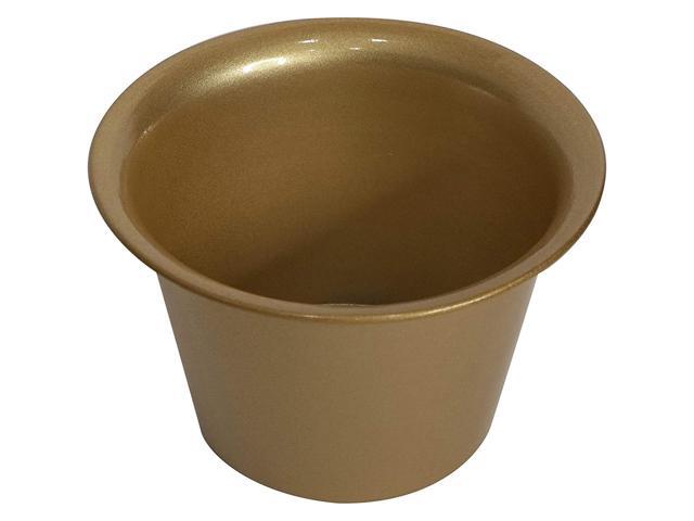 Metal Square Flower Plant Pot with Stand 6' Indoor Modern Planter Pot - Gold