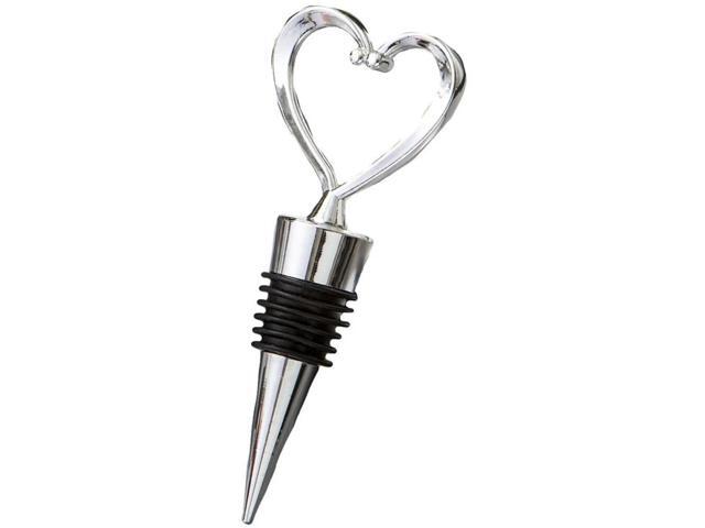 Heart Shaped Metal Wine Bottle Stopper Rubber Gasket Seal For Parties & Weddings