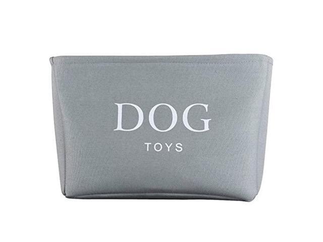 Storage Basket Rectangular with Handles 7.5''x16''x12.25'', Gray Canvas Dog