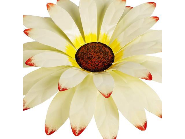 12' Metal Flower Wall Decoration Wall Art Metal Daisy Indoor/Outdoor Yellow
