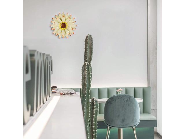 12' Metal Flower Wall Decoration Wall Art Metal Daisy Indoor/Outdoor Yellow