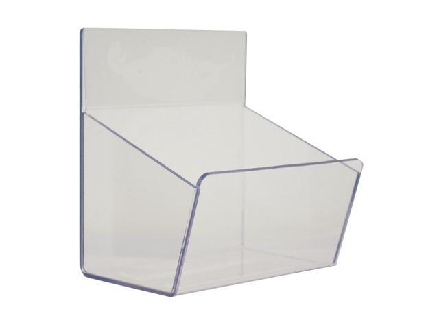 6' x 5.5' x 4.25' Clear Gray Plastic Dump Bin for Slatwall Pack of 1
