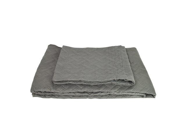 Reversible Quilt Bedspreads Coverlets Quilts Ultra Soft Lightweight Bedding Set, Grey, 2 Piece Twin