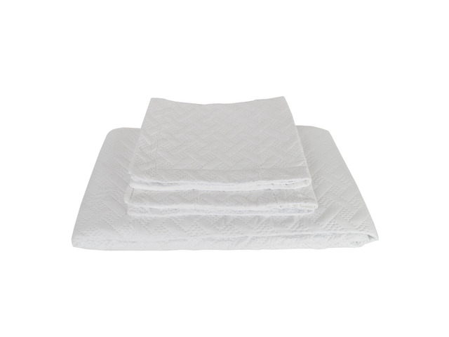 Reversible Quilt Bedspreads Coverlets Quilts Ultra Soft Lightweight Bedding Set, White, 3 Piece Queen