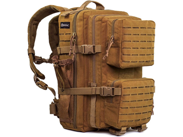 Military Tactical Large Army MOLLE Outdoor Backpack Camping Hiking Survival Tan