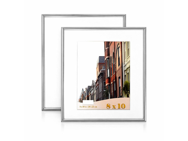 Silver 8x10 Picture Frame Set of 2 Ornate Photo Wall Tabletop Display New
