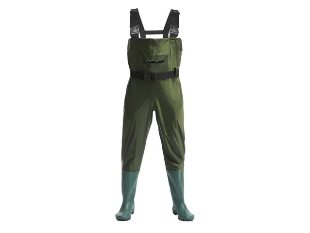 Hunting Fishing Waders Fly Fishing, Waterproof Bootfoot Nylon/PVC, Size 8