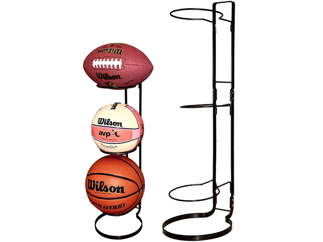 Sports Ball Organizer Storage Holder Rack Display with 3-Tier for Gym, Garage