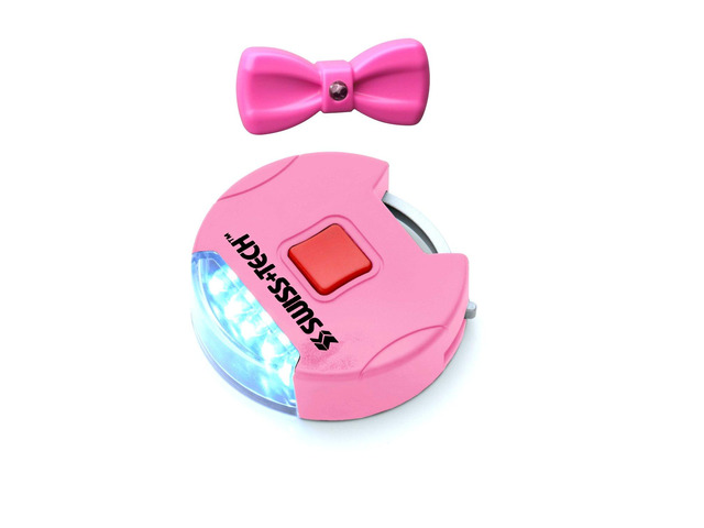 Swiss+Tech 5 LED Pink Pet Collar and 1' Dog Leash Lights Set