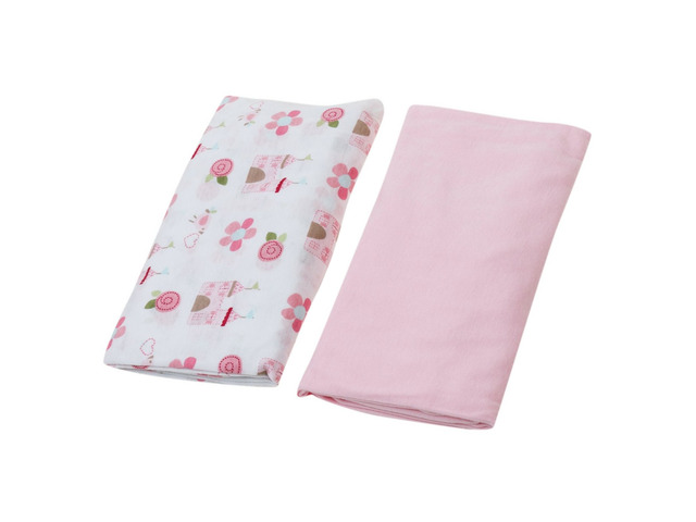 2-Pack Fitted Crib Sheet Set 100% Cotton Jersey Knit Soft Baby Pack N Play Pink