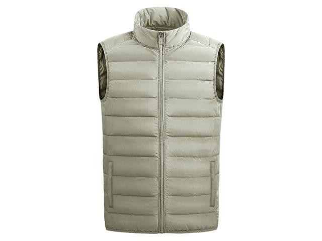 Men's Full Zip Warm Outerwear Puffer Vest Jacket SSY19 Off White M