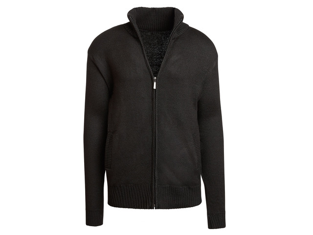 Alta Men's Casual Long Sleeve Full-Zip Mock Neck Sweater - Black Jacket - S