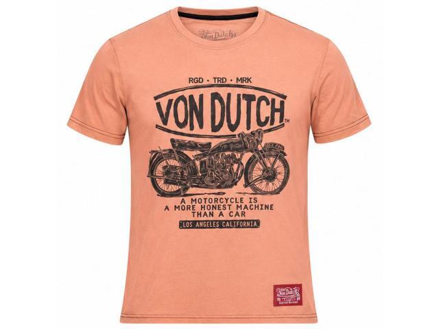 Von Dutch Men's Short Sleeve More Honest Machine, Ginger, S