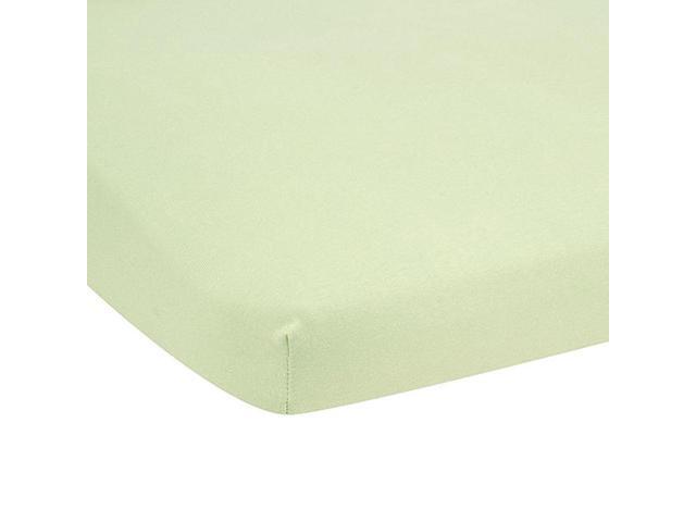 Carters Easy Fit Jersey Portable Crib Mattress Fitted 100% Cotton Sheet - Sage