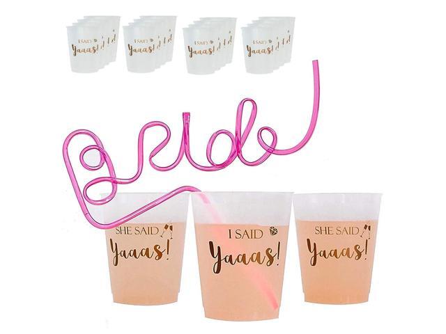 16 Pack Bride Bachelorette Party Decoration Cups Engagement Wedding Gift, 16oz
