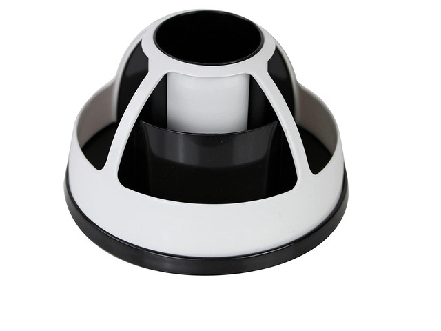 Rotating Desk Organizer Caddy, Plastic Storage Holder, White and Black