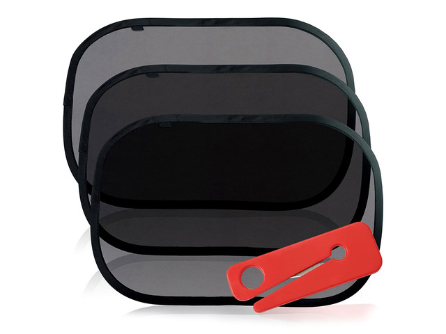 Car Window Shade for Vehicle Side Windows (3 Pack) - 18 x 12 '' Complete