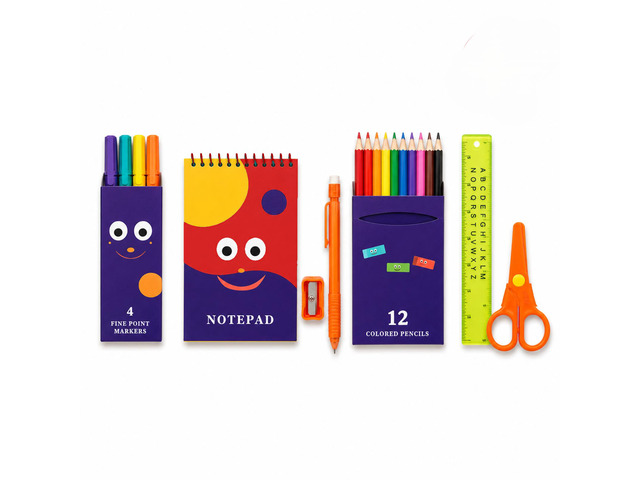 Stencil Art Kit for Kids 24 Reusable Stencils Drawing Pad Pencils Markers Set
