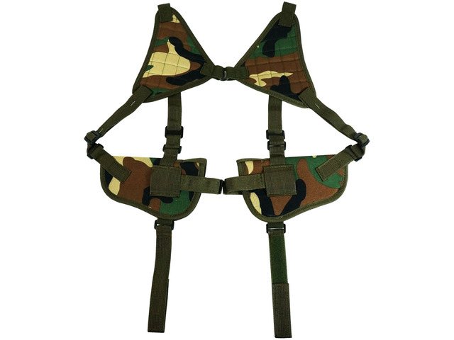 Every Day Carry Tactical Under Arm Shoulder Double Pistol Holster Pouch - Camo