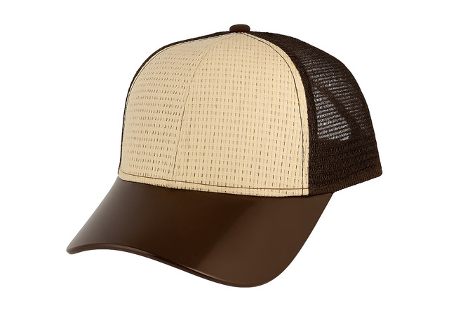 Straw Mesh Trucker Hat Adjustable Baseball Cap Mens One Size Snapback Summ