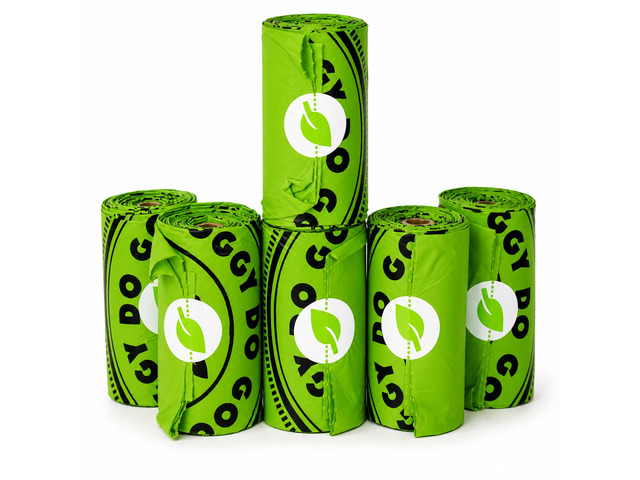 Dog Poop Bags 60 Count Compostable Biodegradable Unscented Pet Waste Refill Roll