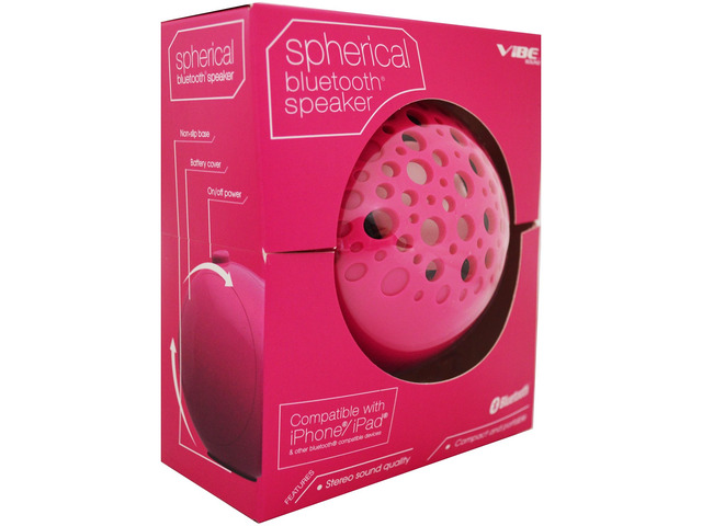 Portable Bluetooth Mini Speaker Pink A1320 Wireless Stereo Bass USB Rechargeable