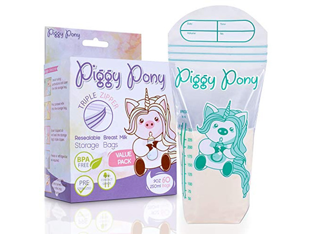 240 Triple Zipper Reusable Resealable 9oz BPA Free Breast Milk Storage Bags