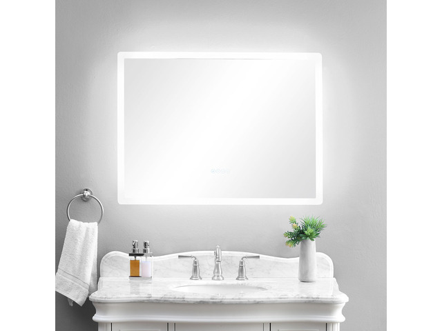 Eisen Home LED Wall Bathroom Vanity Mirror w/Lights Bluetooth Anti-Fog 36' x 27'