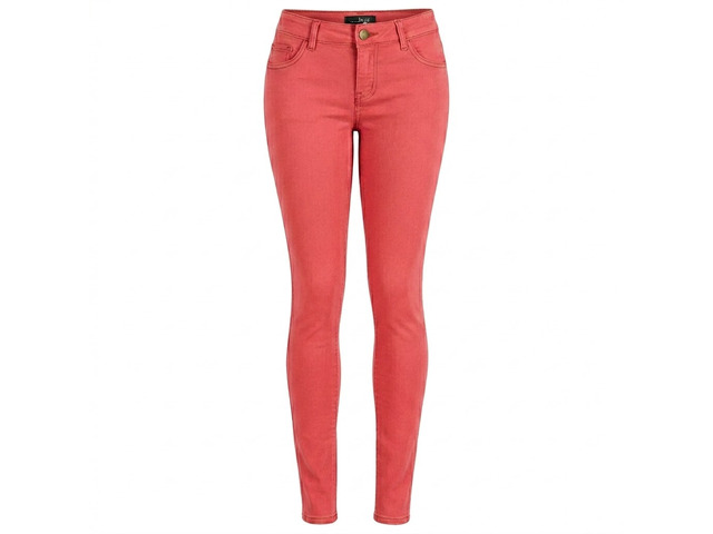 La Bijou 611S Ultra Stretch Skinny Pants Jeggings for Women Juniors, Coral, S
