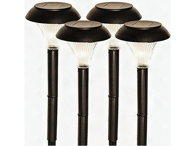 Alta SLP1123 4-Pack Solar LED Stake Pathway Lights Outdoor Garden Walkway New